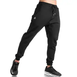 2018 Мужская jogger повседневные штаны Фитнес Мужская спортивная одежда мужские спортивные Облегающие штаны брюки черный тренажерные залы
