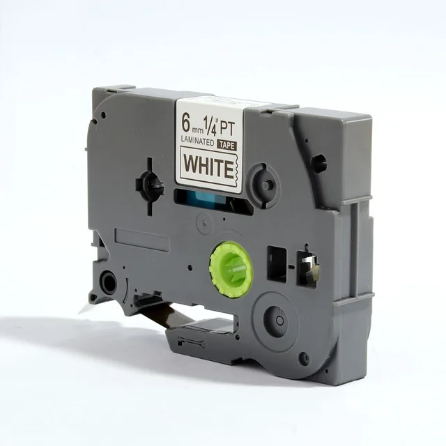 Tze211 Tze 211 6mm Black on White Laminated Compatible For Brother Tze ...