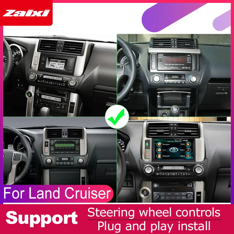 Cheap ZaiXi For Toyota Land Cruiser Prado 150 2009~2013 Car Android Multimedia System 2 DIN Auto DVD Player GPS Navi Navigation Radio 5