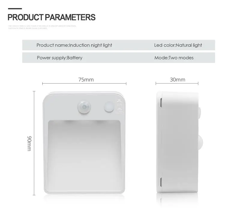 Smart Motion Настенные светильники Двойной индукции WC прикроватная лестница светильник на батарейках для комнаты прихожей тропинка туалета Ночная безопасность