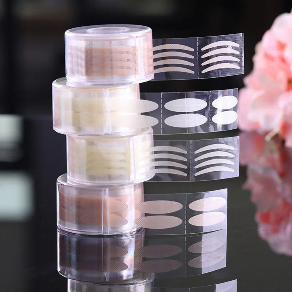 

600pcs S/L Eyelid Tape Sticker Invisible Double Fold Eyelid Paste Clear Beige Stripe Self-adhesive Natural Eye Tape Makeup Tools