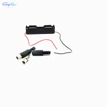 50Pcs 1×18650 Battery Case Holder Socket Wire Junction Box With 15cm Wires, 5.5/2.1 DC Plug