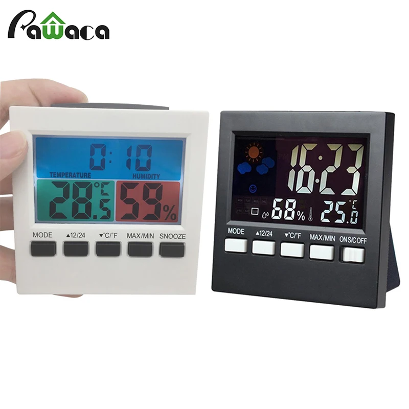 universal House Digital LCD Alarm Calendar Temperature Humidity Meter Hygrometer