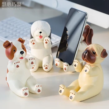 

Decorations Living Room Wine Cabinet Office Tv Cabinet Cute Dog Creative Handicraft Resin Mobile Frame