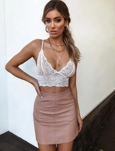 lace halter top bra