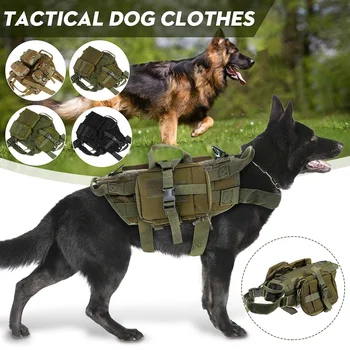 

Waterproof Military Tactical Dog Clothes Harness Working Dogs Vest Nylon Leash Lead Training Running For Medium Large Labrador