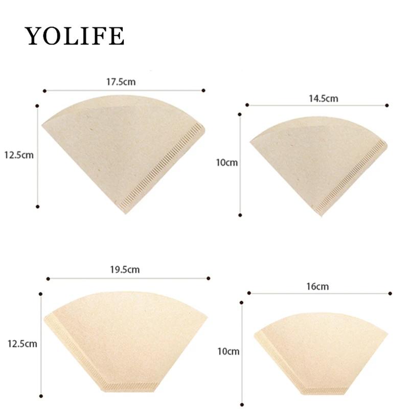 

Yolife 102 Coffee Filters 100PCS Per Bag Coffee Dripper Filter American Coffee Maker Accessories Coffee Brewer V60 filter