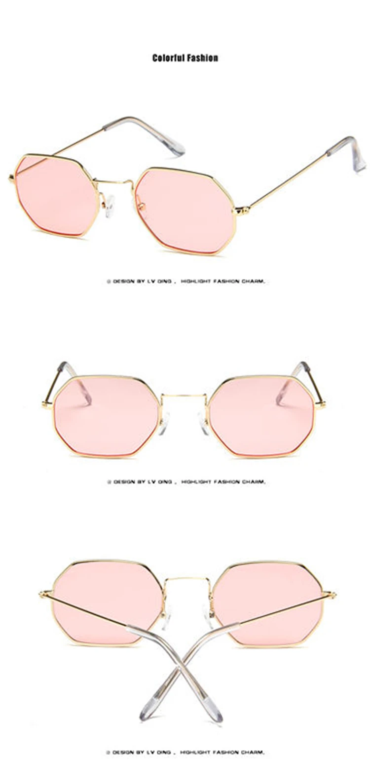 New Hexagonal Sunglasses Women Men classic  glass lenses Brand Designer Vintage Mirror Eyeglasses Oculos De Sol UVB Rays (16)