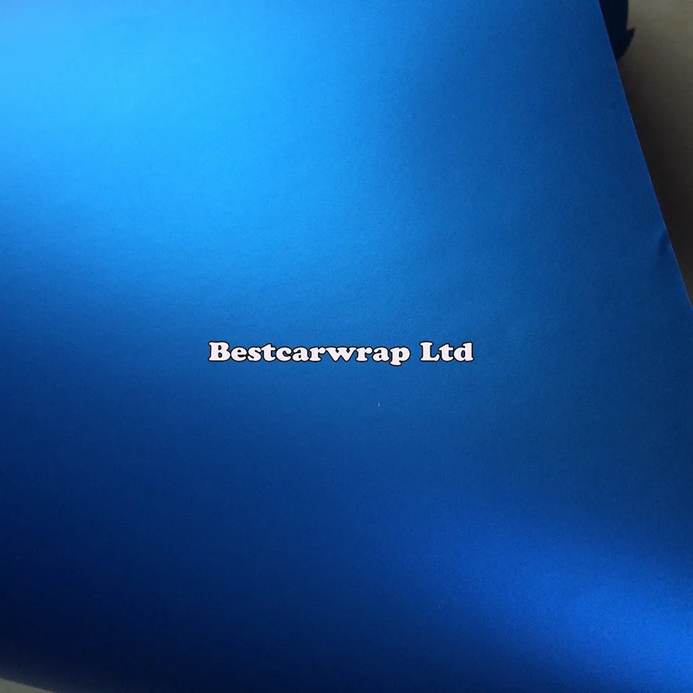 TATANUM Matt BLUE METALLIC CHROME SATIN VINYL CAR WRAP FILM 3M (5)