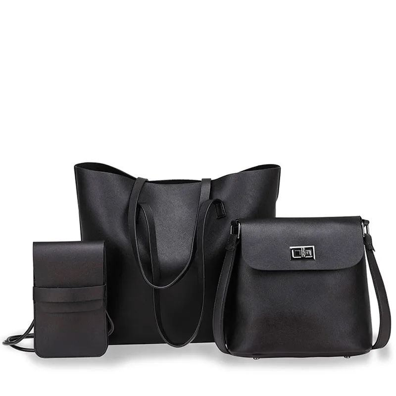 

Fashion Women Handbag 3Pcs/set PU Leather Shoulder Bag High Quality Bolsas Ladies Tote Purse Ladies Messenger Crossbody Bag Sac