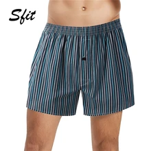 Sfit летнее Мужское нижнее белье; трусы-боксеры свободные хлопковые мягкие большие пляжные шорты плюс размер 6XL мужские домашние трусы Свободные повседневные решетки