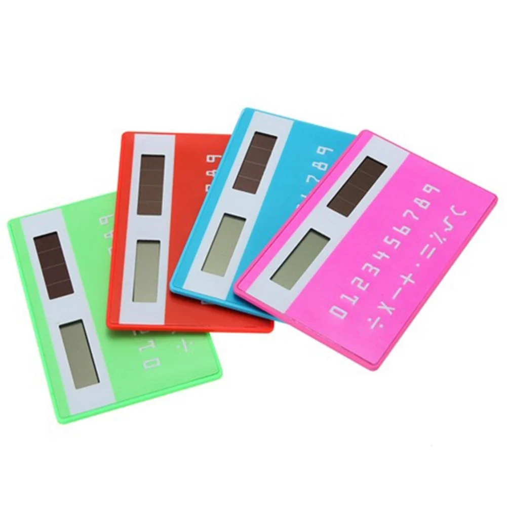 

NOYOKERE Hot 1pc stationery card portable calculator mini handheld ultra-thin Card calculator Solar