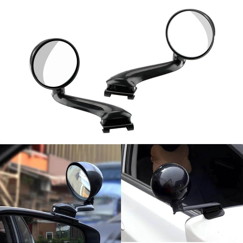LEEPEE 360 Rotation Adjustable Car Front View Mirror Auxiliary Rearview for Vehicle Side Blindspot Blind Spot Clear | Автомобили и