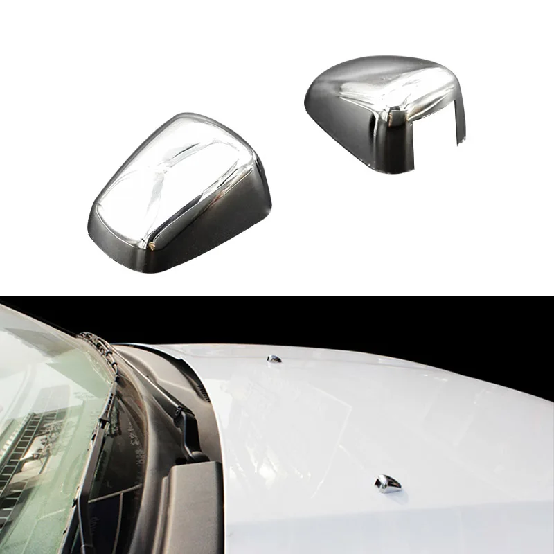 ABS Chrome Windshield Washer Nozzle Caps Cover Sticker Trim Car Sticker