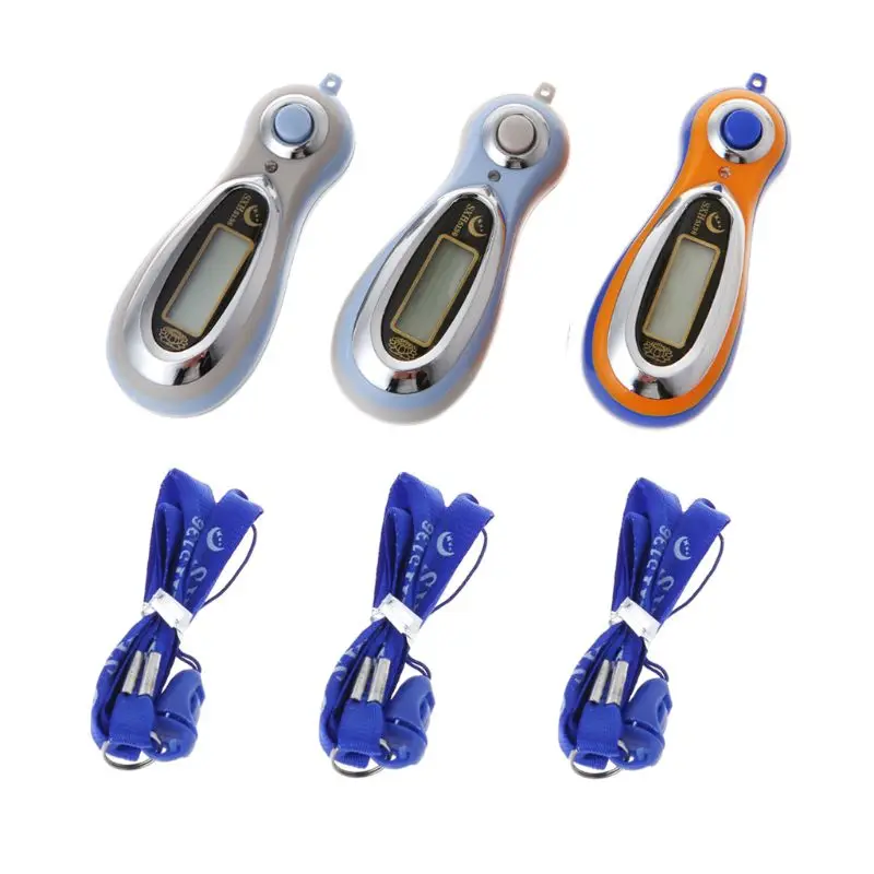

1Pc LCD Display Electronic Digital Tally Counter MP3 Manual Counters with Lanyards--Random Color
