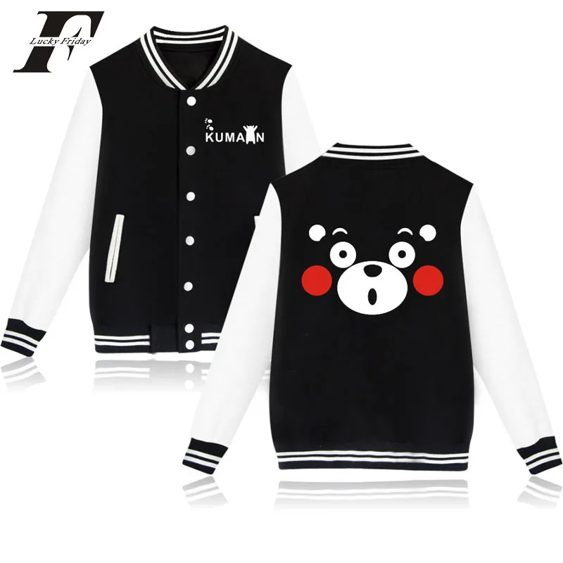 Luckyfridayf harajuku kawaii Мультфильм Kumamon японская Мужская/Женская бейсбольная одежда