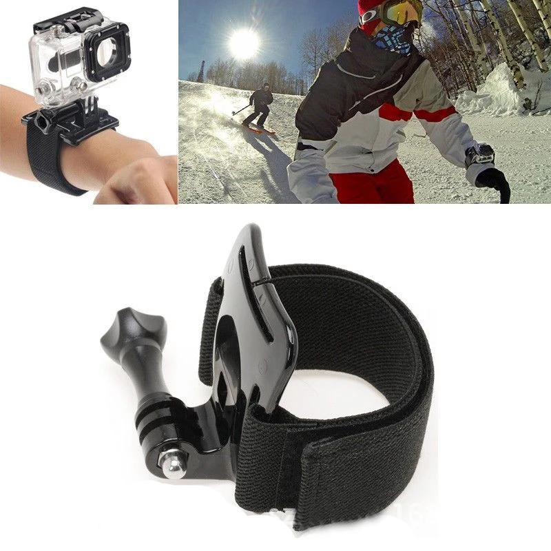 RACAHOO Adjustable Tape Arm Mount Wrist Band Screw Mount Action ourdoor sport Camera strap For Gopro hero 5+ 5 4 3 2 Accessories6