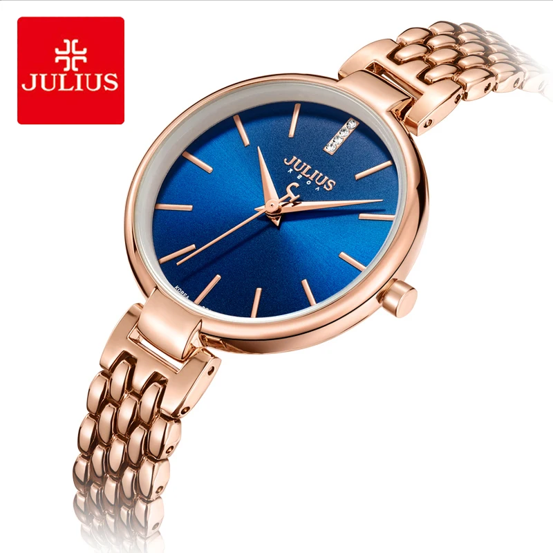 Julius Brand Ladies Bracelet Watch Simple Large Dial Stainless Steel Waterproof Wrist Watch Women Quartz Dress Watch Reloj Julius Brand Ladies Bracelet Watch Simple Large Dial Stainless Steel Waterproof Wrist Watch Women Quartz Dress Watch Reloj