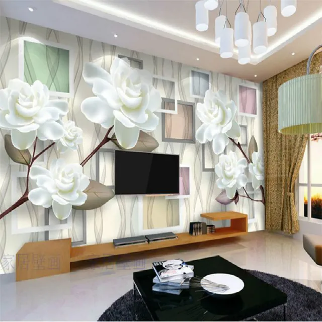 tv room sofa l shape custom large murals modern minimalist peony tv backdrop 3d wallpaper for bedroom living room sofa tv room sofa l shape custom large murals modern minimalist peony tv backdrop 3d wallpaper for bedroom living room sofa
