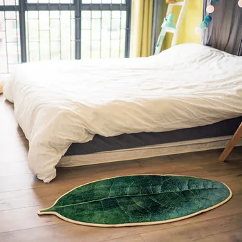 

Creative living room carpet simulation green tree leaves non slip floor rug bedroom long hallway bedroom kitchen floor mat
