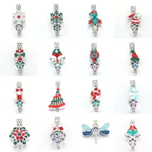 

Christmas Pearl Cage Pendant Locket Aroma Oil Essential Diffuser for Women Girls DIY Jewelry Making Oyster Pearl Party Gifts