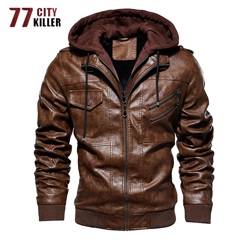77City Killer зимняя мотоциклетная кожаная куртка мужская косая молния мужские Куртки из искусственной кожи Hombre Большие размеры M-4XL Jaqueta Couro