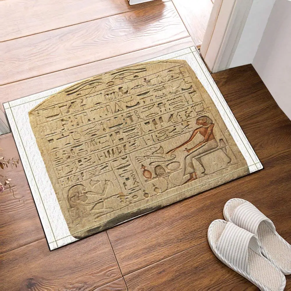 Египетский Декор египетские иероглифы пергамент винтажные коврики для ванной нескользящий дверной коврик пол прихожей модный стиль мультфильм