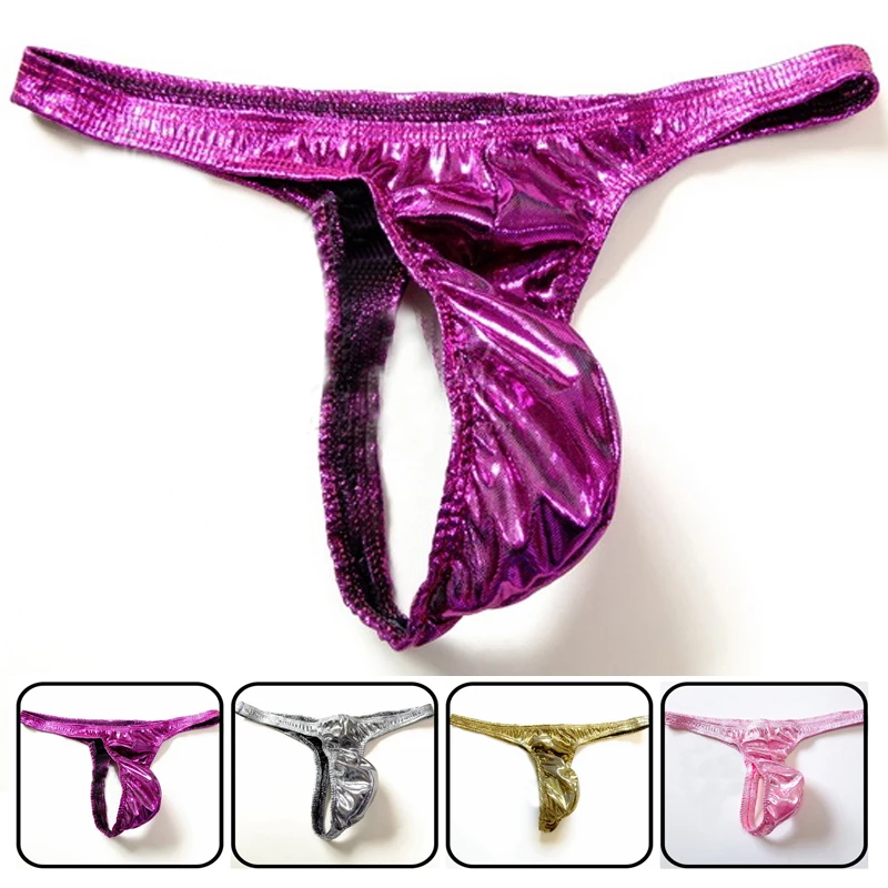 

hot men's low waist colorful coating thong and g-string gay underwear jockstrap 2019 Sexy men underwear