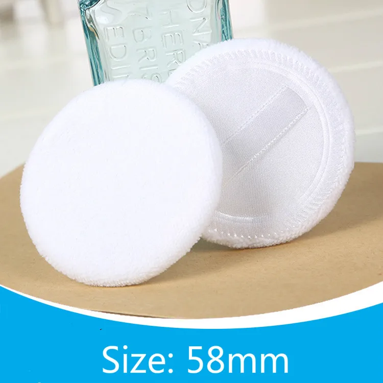 

10 pcs per lot cosmetic loose powder puff 58mm, cotton press powder puff