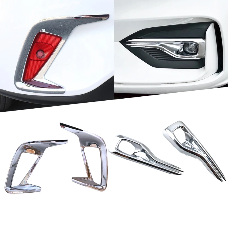 

For Ford Focus 2019 ST-Line Chrome Front Rear Fog Light Foglight Lamp Cover Trim Bumper Protector Decoration Car Styling