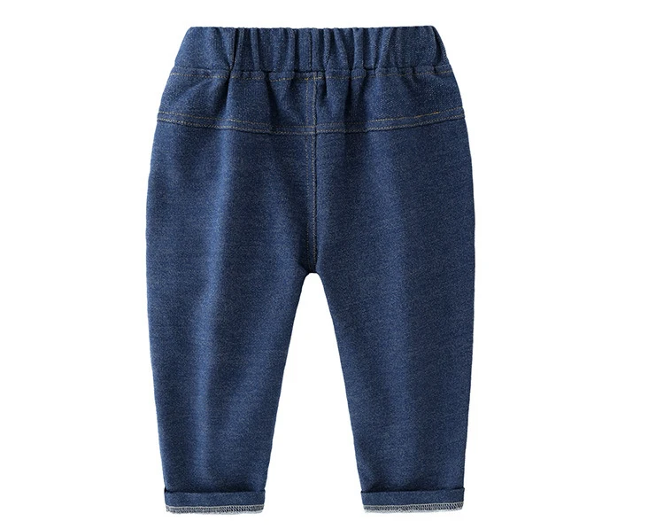 Spring Fall Solid elastic imitated jeans on the boy Breathable jeans for girls Casual Toddler Child Trousers Infant Cotton Pants