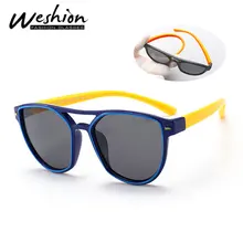 Детские солнцезащитные очки с квадратными линзами с Детские поляризованные Детские Ультра-мягкий ретро очки UV400 Oculos высокое качество с чехлом