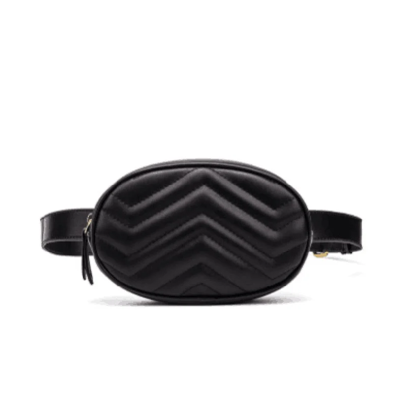 

Waist Bag Women‘bag Waist Fanny Packs For The Belt Bag Luxury Brand Leather Chest Handbag Rose Red Black pink 2019 High Quality