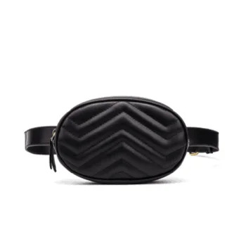 

Waist Bag Women‘bag Waist Fanny Packs For The Belt Bag Luxury Brand Leather Chest Handbag Rose Red Black pink 2019 High Quality