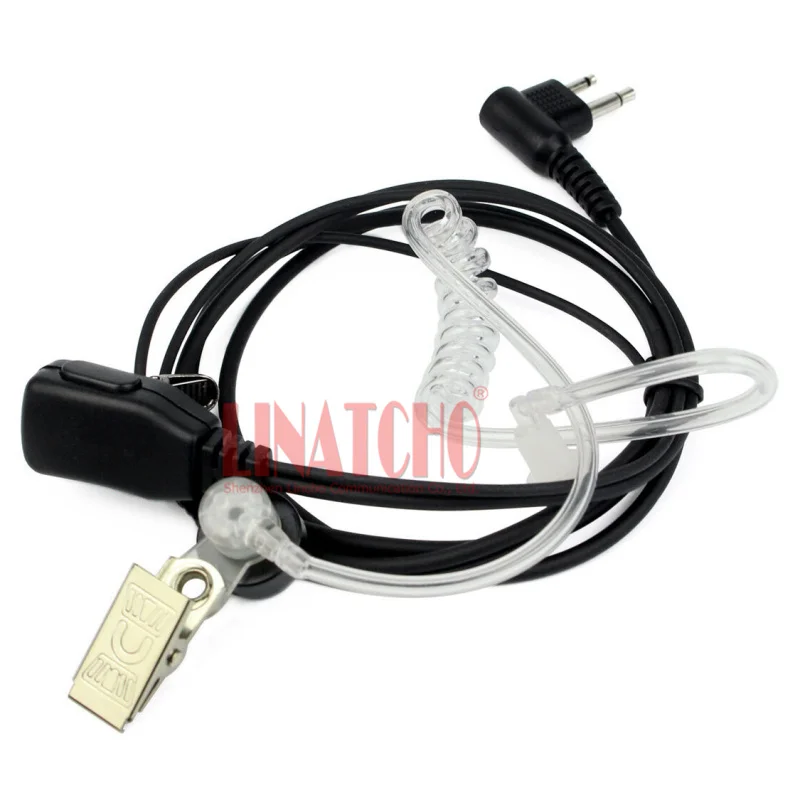 2 pin air tube ear earpiece mic two way radio GP308 GP350 GP2000 walkie talkie headphone headset