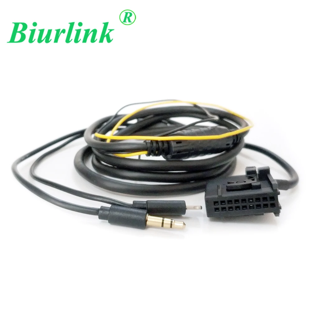 

Biurlink 18Pin 3.5mm Audio AUX IN Cable Adapter For Mercedes Benz Comand 2.0 for iPhone 5 6 Music Player Charging Cable