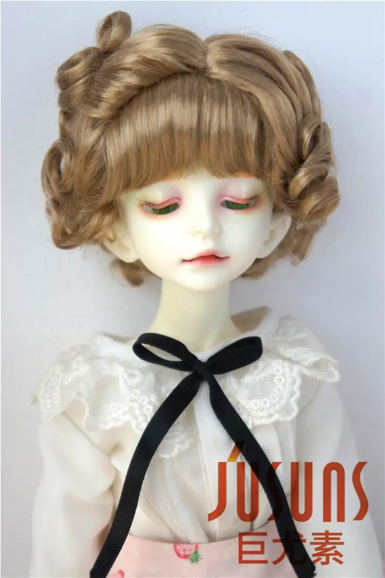 

JD250B 1/4 Fashion BJD soft synthetic mohair wig MSD Baby short curly BJD wigs size 7-8inch doll accessories