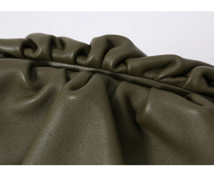  The pouch bag day clutch party envelope purse women large big ruched pillow bag leather handbag sum - 33061783009