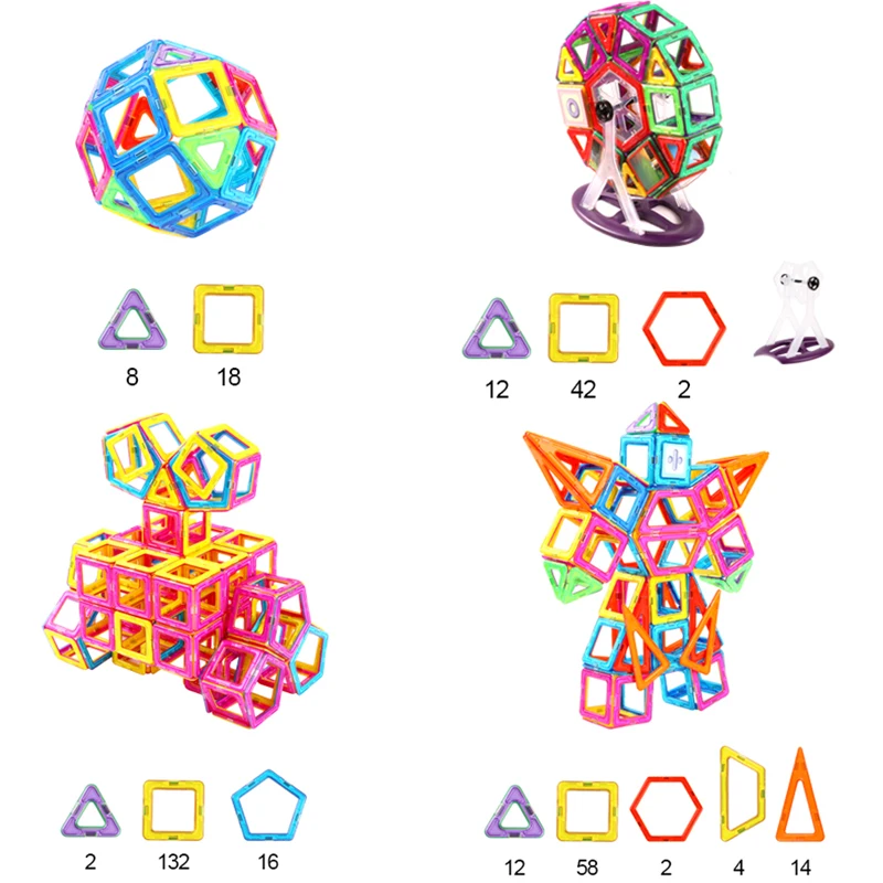 1 шт. стандартный размер магнитные Строительные блоки DIY Магнитный конструктор Модель Строительный Набор Развивающие игрушки для детей подарок для мальчика