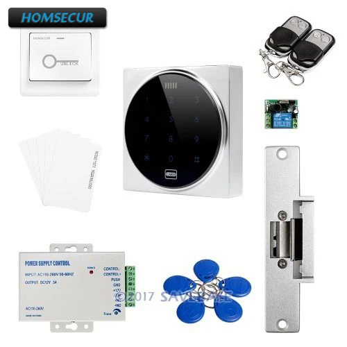 

HOMSECUR Round Stylish Silver Waterproof Access Control Set With 8000 User Capacity For Outdoor and Indoor Usage