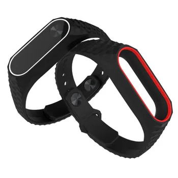

BOORUI Strap For Xiaomi Mi Band 2 Strap Aurora double color Silicone Replacement wrist Strap for xiaomi mi 2 Bracelet Wristband