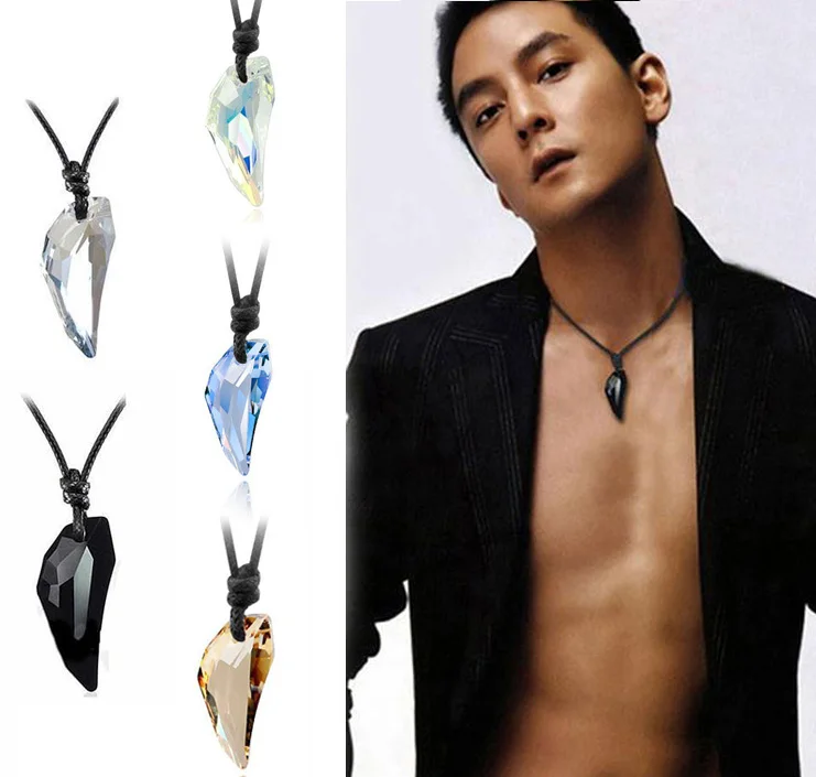 Fashion Wolf Tooth Austria Big Crystal With Element Wolf Tooth Pendant Necklace For Men Necklace Fashion Wolf Tooth Austria Big Crystal With Element Wolf Tooth Pendant Necklace For Men Necklace