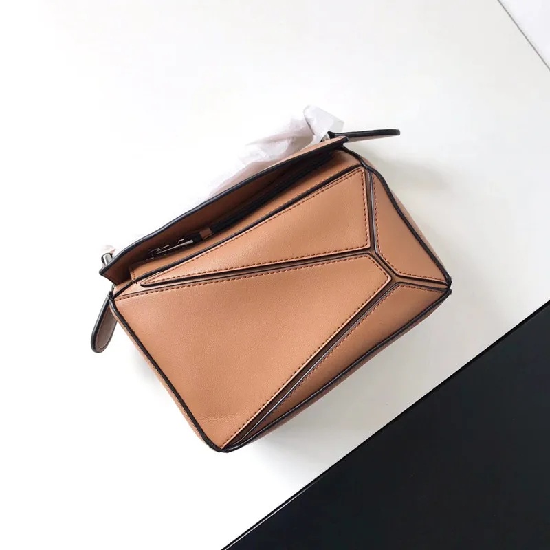 

2019 Women Bag Brand patchwork Design Real Cow Leather Soft Geometric Handbag for Woman Shoulder bags with Long Strap Sac Bolsas