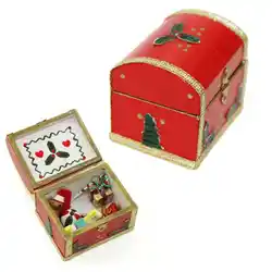 1:12 миниатюрная Рождественская коробка подарок кукольный домик Diy Декор для кукольного дома аксессуары