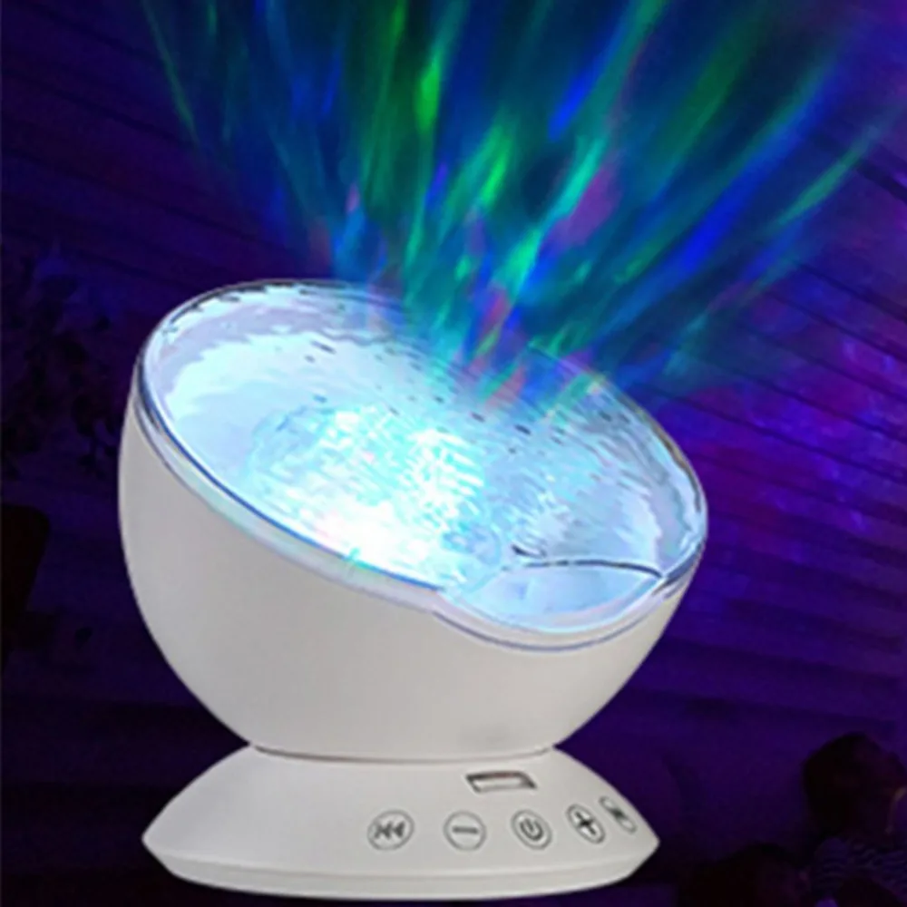 

Ocean Wave Starry Sky LED Projector Aurora Night Light Novelty Lamp USB 7Colors Remote Control Sleeping Nightlight Illusion