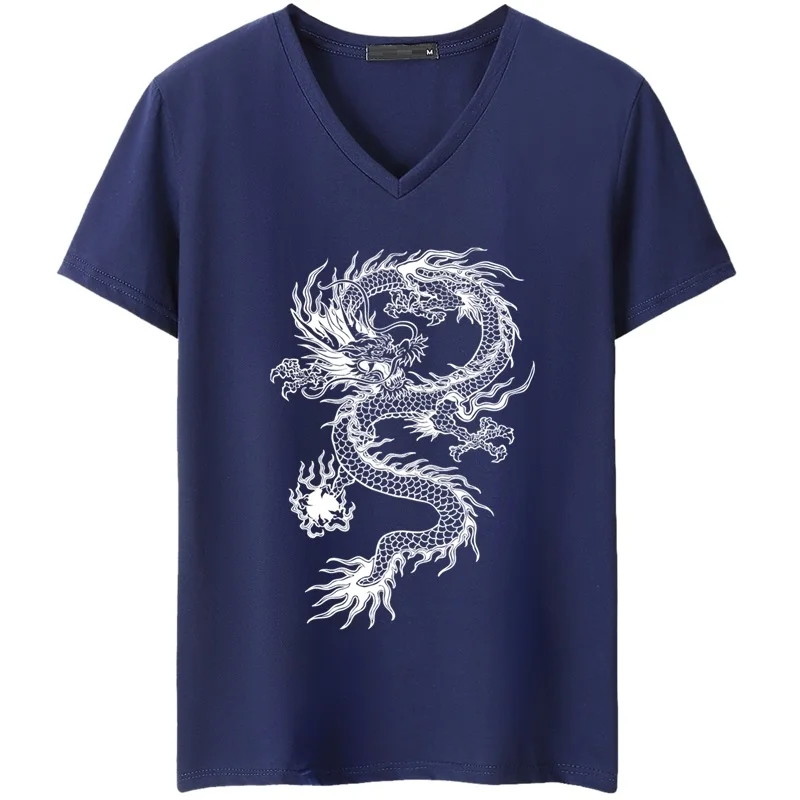 KUYOMENS New Mens T Shirts Fashion Summer V-Neck Slim Fit Short Sleeve Shirt Men Mercerized Cotton Brand-Clothing Casual | Мужская