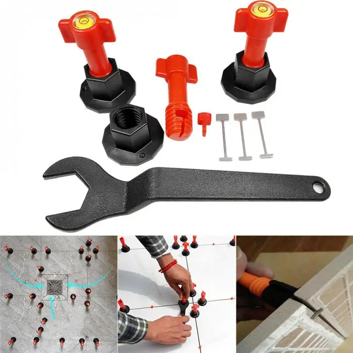 Tile Leveling System Kit Reusable Leveler Flat Ceramic Floor Wall Construction Tools HYD88