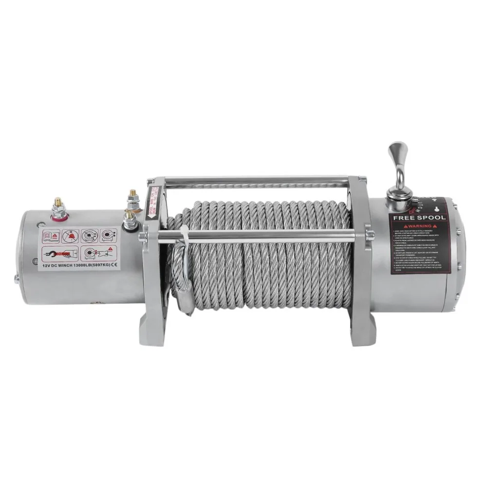 

Splash-Proof Car Truck Auto Electric Winch 13000lb 5909 Kg With Rope With Wireless Radio Remote Control Heavy Duty