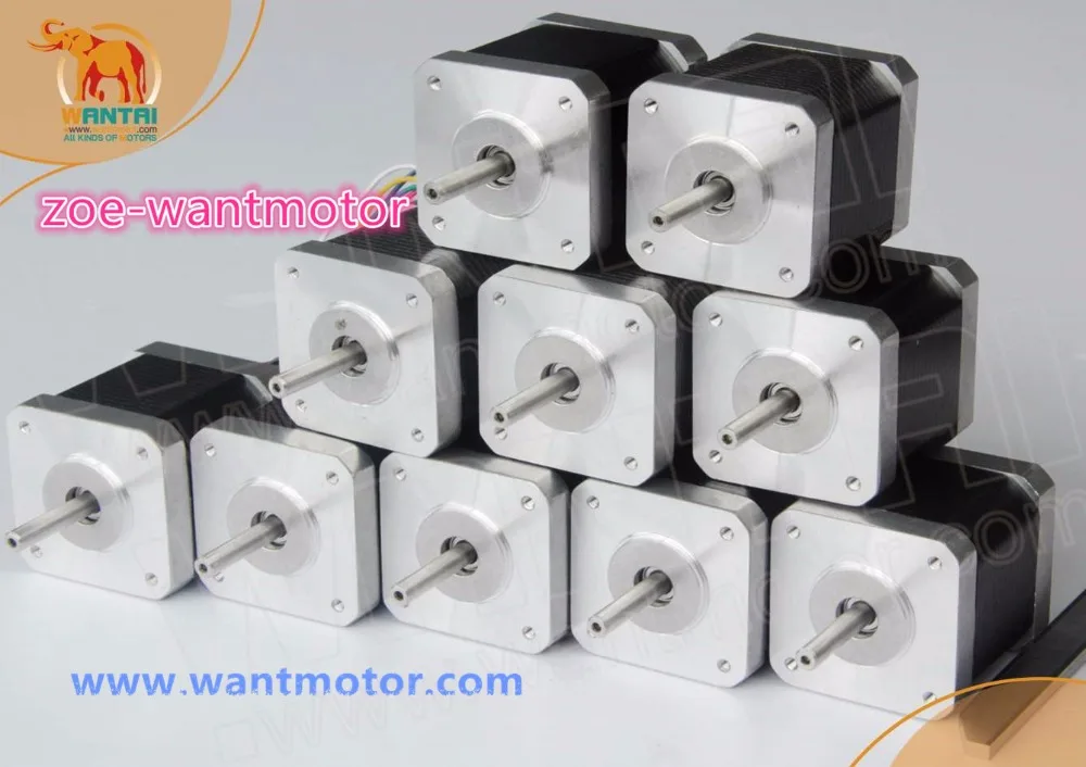 60 шт. Nema 17 Wantai Stepping Motor 42BYGHW208 12 В 0.4A 2600g cm(37 oz in) CE RoHS ISO 3D принтер|nema 17|nema wantaistep motor |