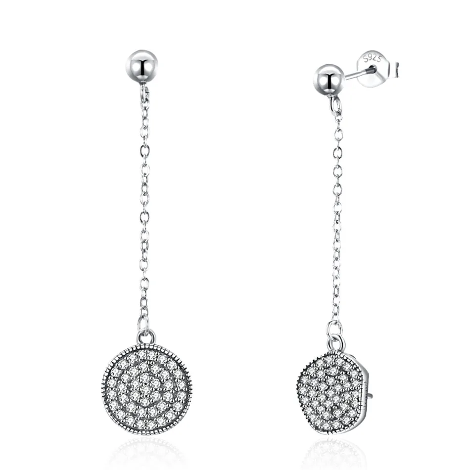 925 sterling silver  long Chain Earrings  (1) 
